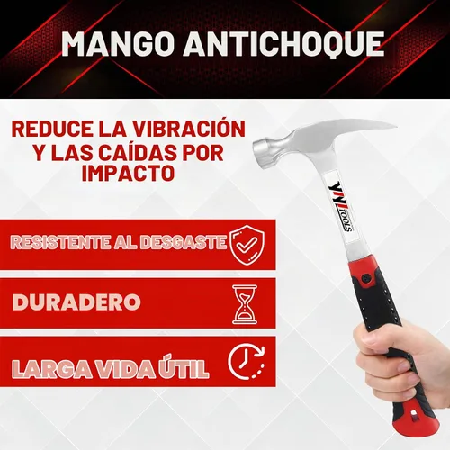 Vista 3 de Martillo de garra forjado en una sola pieza - 16OZ