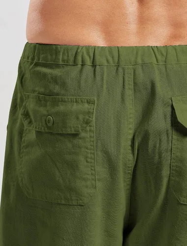 Vista 5 de utcoco Qiuse - Pantalones de playa con cintura elástica para hombre