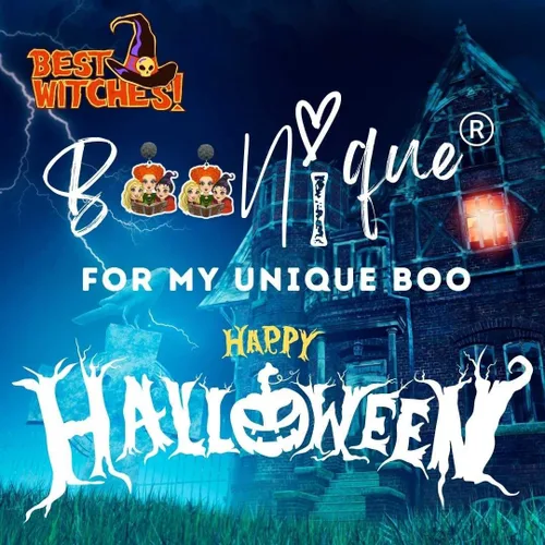 Vista 7 de Aretes divertidos de hermanas de bruja de Halloween, aretes de Hocus Pocus, accesorios de disfraz de bruja para mujeres y niñas