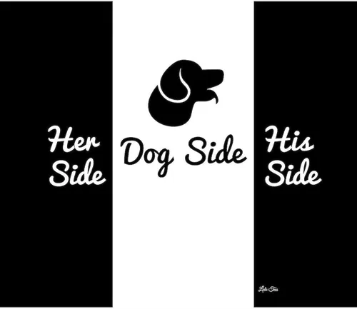 Vista 2 de CafePress Dog Side Vs His/Her Side - Manta de forro polar súper suave, 60 x 50 pulgadas