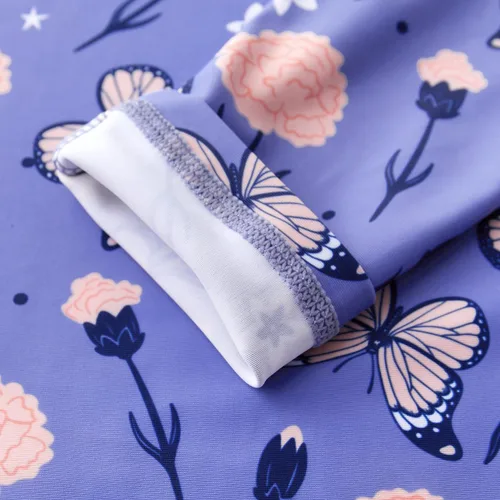 Vista 3 de LIBREDGE Conjunto de traje de baño de 2 piezas con protección solar UPF 50+ para niñas