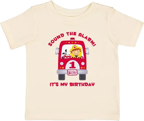 Vista 8 de inktastic Fire Truck 1st Birthday Boy Baby T-Shirt 0020 Blanco