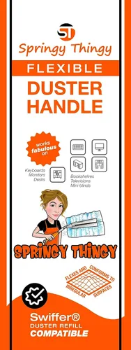 Vista 7 de Mango flexible con almohadilla desechable para plumero, compatible con recambios de plumero Swiffer.