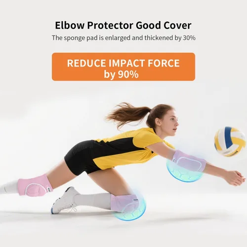 Vista 3 de Coderas de voleibol para jóvenes 2XS-XL - Protector de codo para niños y adolescentes con acolchado transpirable de esponja gruesa