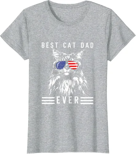 Vista 23 de Funny Maine Coon Cat Best Cat Dad Ever Funny Cat Maine Coon Camiseta, Negro, S
