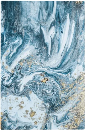 Vista 50 de Arte Moderno Abstracto de Lujo Turquesa Oscuro Verde Azulado Azul Gris Patrón Texturizado de Mármol 1 Gang Interruptor de Luz de Palanca Simple