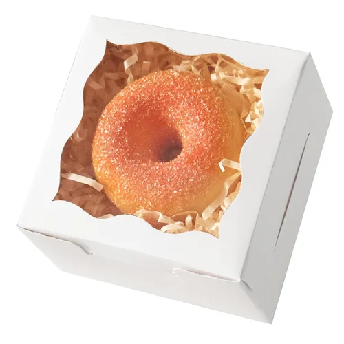 Vista 33 de qiqee Cajas de panadería negras con ventana de 4 x 4 x 2.5 pulgadas, 100 paquetes de mini cajas de galletas para macarrones, cajas de pastelería