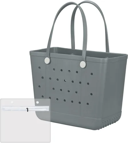 Vista 16 de Extra Large Rubber Beach Bag Tote Bag for Women Waterproof Bag Almendra