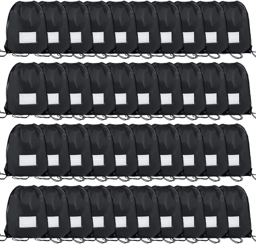 Vista 25 de CODOBON Paquete de 20 bolsas con cordón, mochila de cuerda de dibujo a granel, bolsa de bricolaje para gimnasio, deportes, bolsa para mujeres