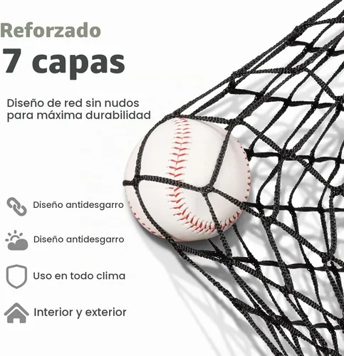 Vista 7 de Storgem 6'X6' Baseball Softball Practice Net with Strike Zone & Bow Frame