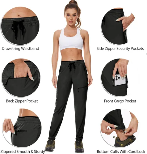 Vista 3 de SPECIALMAGIC Womens Hiking Pants Lightweight Quick Dry Cargo Pants Water Resistant Travel Work Pant