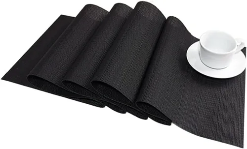 Vista 8 de Camino de mesa moderno de PVC de vinilo para comedor, mesa de café, cómoda (beige, 12 x 70 pulgadas)
