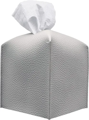 Vista 11 de Carrotez Funda para caja de pañuelos, soporte cuadrado de piel sintética refinada, soporte decorativo para encimera de tocador de baño, mesitas