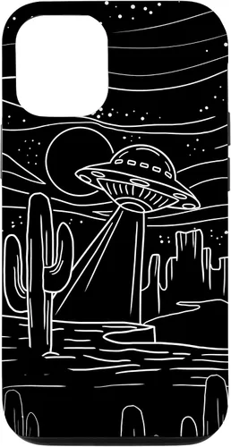 Vista 26 de iPhone 16 UFO Desert Retro Alien Spaceship Area 51 ET Space Lover Gift Case
