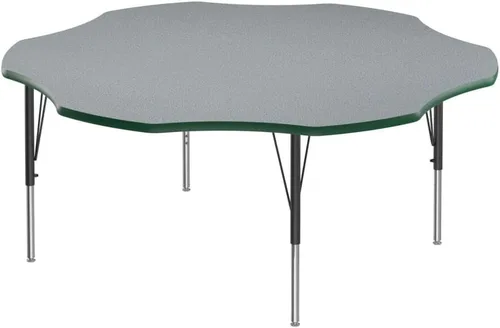 Vista 51 de Correll Mesa rectangular de actividades para el aula de 24 x 48 pulgadas, altura ajustable (19 a 29 pulgadas), parte superior de granito gris, borde