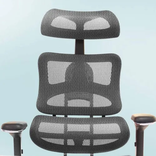 Vista 5 de Silla de oficina, silla de oficina, silla de malla ergonómica, silla de computadora, silla de escritorio, silla de respaldo alto, con reposacabezas
