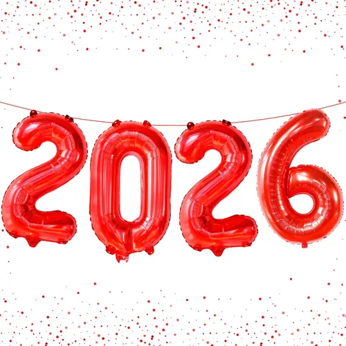 Vista 10 de Katchon, Globos gigantes dorados 2026 – 42 pulgadas Globos de Año Nuevo Números de globos 2026 Globo dorado para decoraciones de Año Nuevo