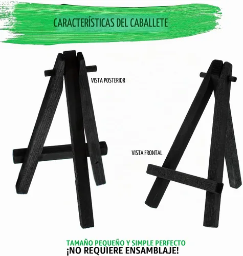 Vista 3 de U.S. Art Supply Mini caballete de 5 pulgadas (paquete de 6) - Mesa