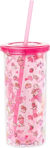 Vista 32 de Silver Buffalo Sanrio Hello Kitty, vaso de acero inoxidable con forma de lata, 11.8 onzas