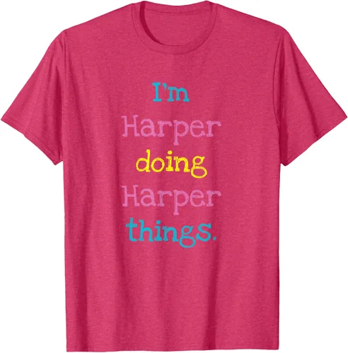 Vista 34 de Harper - Camiseta de regalo para niños con texto personalizado