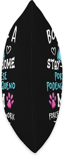 Vista 2 de Born To Be A Portuguese Podengo Pequeno Mom Funny Throw Pillow