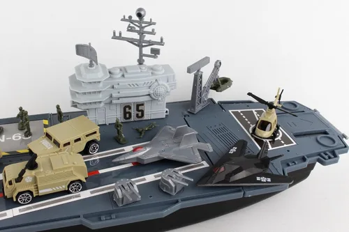 Vista 8 de Daron Worldwide Trading Aircraft Carrier BP96243 Playset, para 36 meses a 180 meses Gris