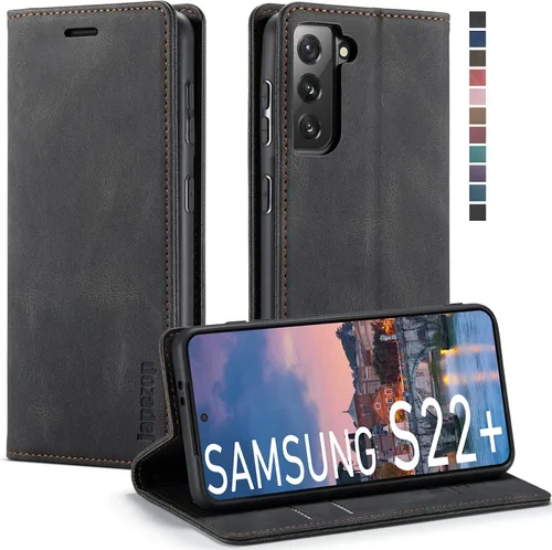 Vista 25 de Funda tipo cartera para Samsung Galaxy S22 5G con bloqueo RFID, color negro