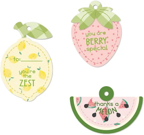 Vista 3 de Lawn Fawn LF3171 Tiny Tags Sayings: Fruit 2X3 Clear Stamp Set