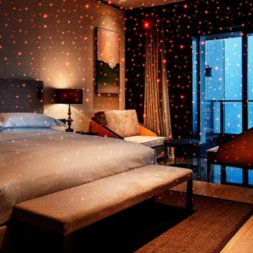 Vista 6 de 2 proyectores de luz nocturna USB de estrella, mini lámpara de proyección LED, decoraciones románticas, para dormitorio, fiesta, paredes