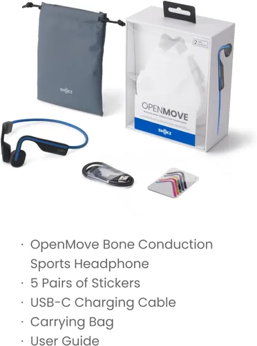 Vista 8 de SHOKZ OpenMove - Auriculares deportivos Bluetooth de oreja abierta, auriculares inalámbricos de conducción ósea, resistentes al sudor para correr