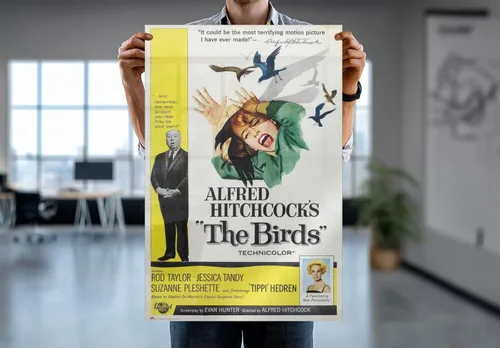 Vista 7 de Alfred Hitchcock's The Birds - Póster de película (estilo regular) (tamaño: 24 "x 36") (póster laminado y tiras)