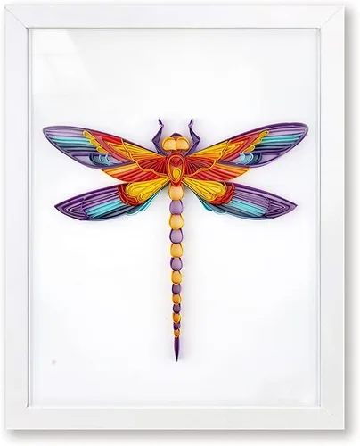 Vista 7 de Uniquilling Kit de relleno de papel para adultos principiantes, hecho a mano, kit de pintura de filigrana de papel de filigrana, decoración de pared