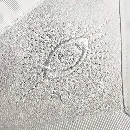 Vista 3 de Masonic Master Mason MASONIC REGALIA MM - Delantal de piel sintética, color blanco, 16 x 14 pulgadas, Blanco