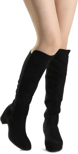 Vista 5 de DREAM PAIRS Botas a la rodilla, de tacón alto, para mujer