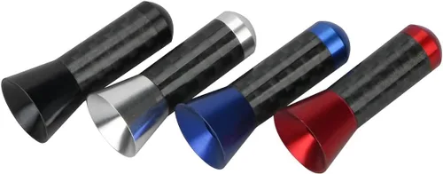 Vista 5 de Antena corta para coche, Antena aérea universal rechoncha de 3.5cm, Antena mini de coche de fibra de carbono con rosca de aleación de aluminio