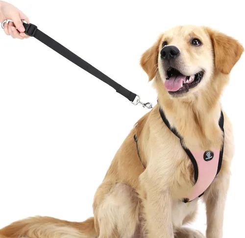 Vista 5 de VavoPaw Cinturón de seguridad para perro, arnés de coche con hebilla ajustable para perros, cinturón de seguridad de nailon para vehículos, cinturón