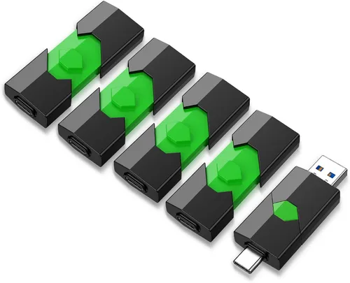 Vista 11 de K&ZZ Memorias USB C de 32 GB, paquete de 2 unidades flash dual 2 en 1 USB 3.0, memoria USB 3.0, carcasa deslizante a prueba de polvo, unidad USB