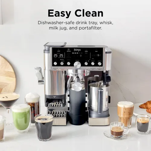 Vista 9 de Ninja Luxe Café Pro - Máquina de café espresso 4 en 1, café por goteo y Acero inoxidable