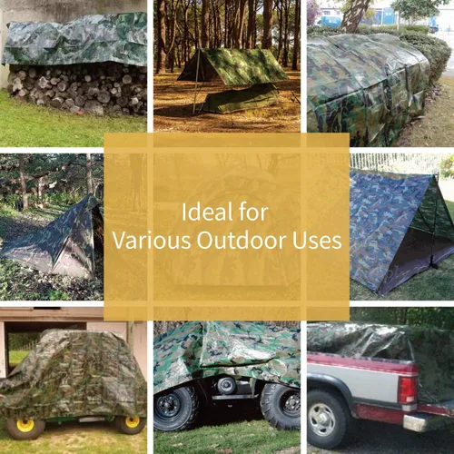 Vista 6 de GUARD SHIELD Lona de camuflaje resistente impermeable de 6 x 6 pies, lona de camuflaje cubierta de polietileno de 10 mil