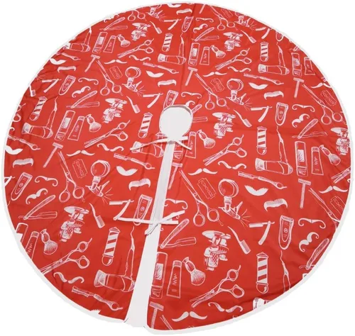 Vista 2 de Campbell's Edición limitada Vintage Tools Falda de árbol navideño para barberos