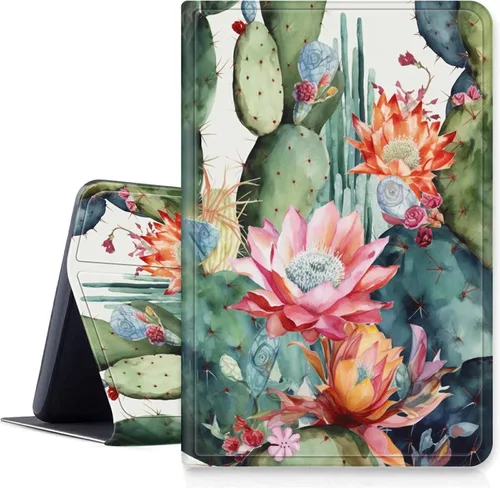 Vista 12 de Funda para tablet Amazon Kindle Fire HD 10 y 10 Plus de 10.1" (11ª generación, versión 2021), funda plegable con función de encendido y apagado