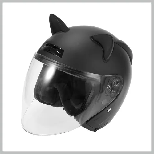 Vista 3 de 2 piezas de accesorios de decoración de casco de orejas de gato, accesorios de decoración de casco, adhesivo universal para motocicleta, bicicleta