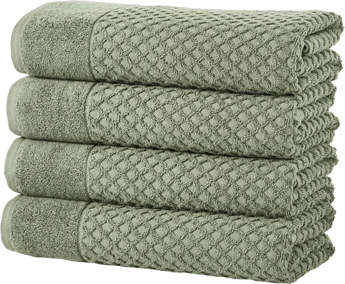 Vista 53 de Great Bay Home - Toallas de mano 100% algodón blanco, 6 toallas de baño suaves para manos, altamente absorbentes y de secado rápido, colección 01