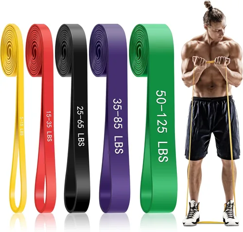 Vista 9 de Pull Up Assistance Bands, 5-Level Resistance Bands for Working Out, Pull Up Bands for Men & Women, Exercise Bands for Full-Body Training, Fitness