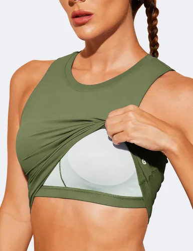 Vista 4 de Natural Feelings - Sujetadores deportivos sin mangas, con relleno extraíble, para mujer ombligueras para yoga, entrenamiento, correr
