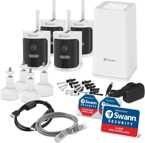Vista 6 de Kit de seguridad inalámbrico AllSecure650™ 2K con 4 cámaras sin cables y NVR Power Hub