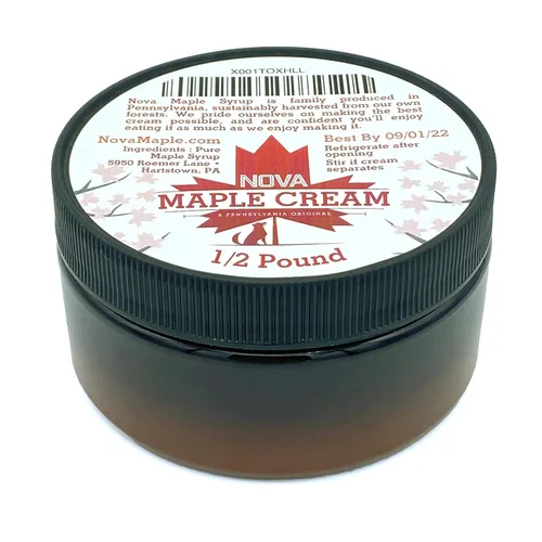 Vista 2 de Crema de arce Nova - Crema de mantequilla de arce puro grado A (1/2 libra)