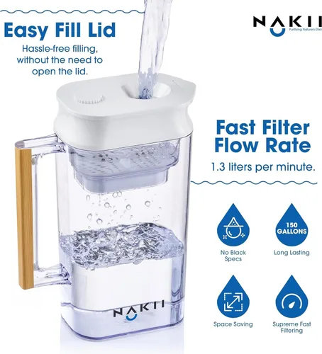 Vista 6 de Filtro de agua Nakii de larga duración, filtrado rápido con tecnología patentada ACF tecnología militar.