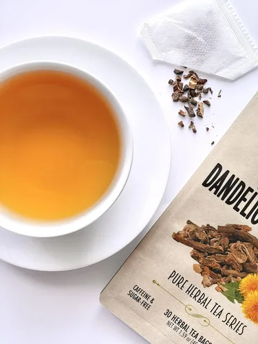 Vista 4 de Palm Beach Medicinal Herbs - Té de raíz de diente de león tostado - Serie de té de hierbas puras, 30