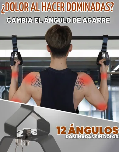 Vista 2 de Fitarc Manijas de Dominadas con Agarre Neutro, Amigables para Muñeca Hombro Codo, Mango de Jalón Lat Ajustable de 12 Ángulos Agarres de Remo, 2